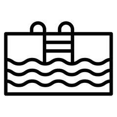 Swimming Pool Line Icon