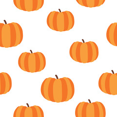 Pumpkin seamless pattern.Thanksgiving background. Autumn pattern. Vector illustration. It can be used for wallpapers, wrapping, cards, patterns for clothes and other.