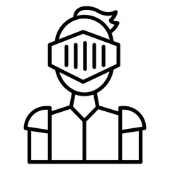 Knight Line Icon