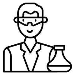 Scientist Line Icon