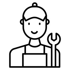 Mechanic Line Icon