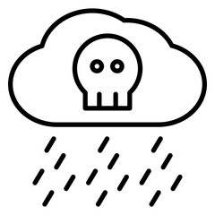Obraz premium Acid Rain Line Icon
