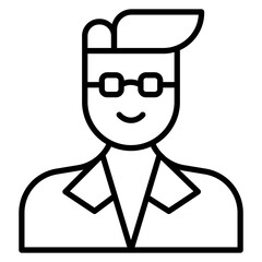 Teacher Male Line Icon