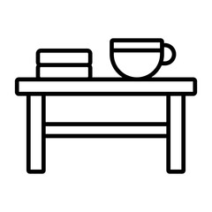 Break Area Line Icon