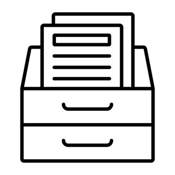 recommend clip art: Drawer Line Icon