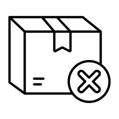 Delivery Cancelled Line Icon