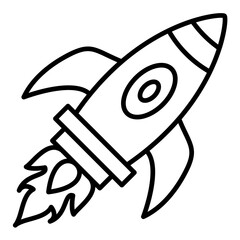 Startup Rocket Line Icon