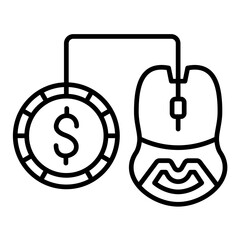 Pay Per Click Line Icon