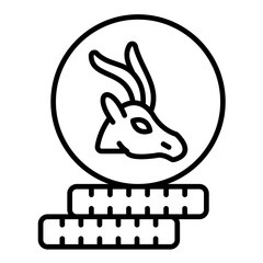 Gazelle Line Icon