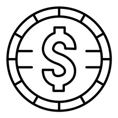 Dollar Line Icon