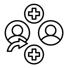 Obraz premium Refer A Friend Line Icon