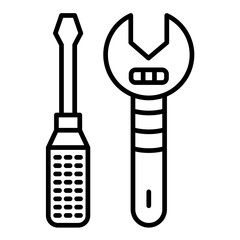 Technical Tools Line Icon