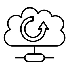 Database Cable Line Icon