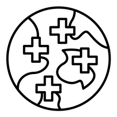 Healthy Earth Line Icon