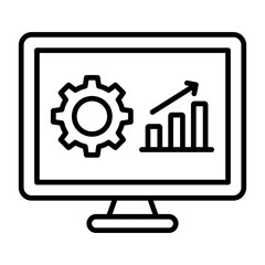 Sales Intelligence Line Icon