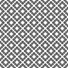 Fototapeta premium Black and white seamless abstract pattern. Background and backdrop. Grayscale ornamental design. Mosaic ornaments. Vector graphic illustration. EPS10.