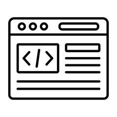 Program Interface Line Icon
