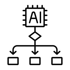 Algorithm Line Icon