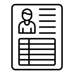 Head Sheet Line Icon