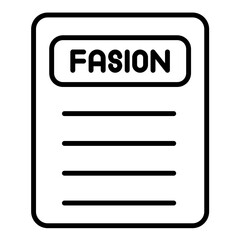 Fashion News Line Icon