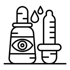 Artificial Tears Line Icon