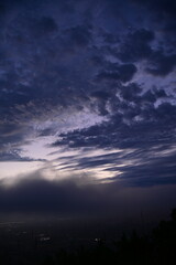 time lapse of clouds at sunset