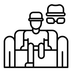 Disability Fraud Line Icon
