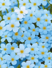 background blue forget-me-nots flowers generated ai