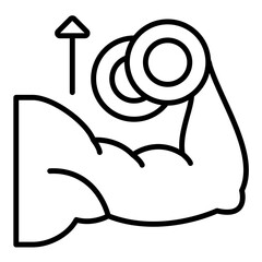 Muscle Gain Diet Line Icon