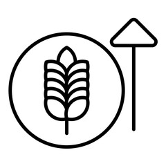 High Fiber Food Line Icon