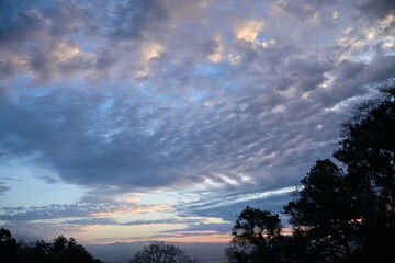 sunset in the mountains