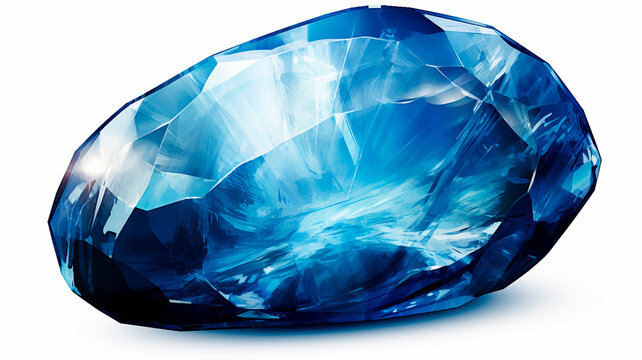 diamond crystal blue on white background