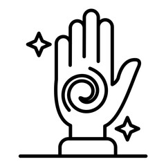 Reiki Line Icon