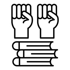 Power Of Knowledge Line Icon