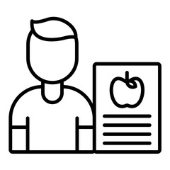 Player Nutrition Plan Line Icon