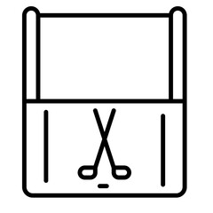 Penalty Box Line Icon