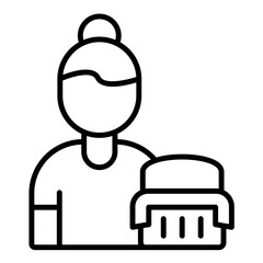 Goalie Female Line Icon