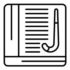 Field Hockey Lessons Line Icon