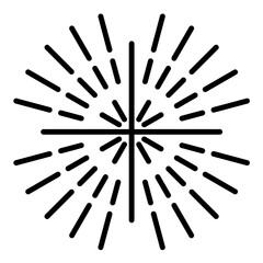 Obraz premium Sunburst Line Icon