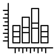Stacked Column Line Icon
