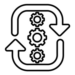 Cycle Diagram Line Icon