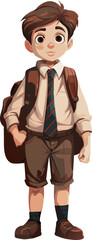 High school student in school uniform, student character.