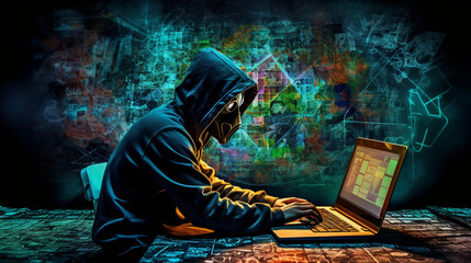 Anonymer Hacker an Computer, Cyberkriminalit&auml;t	