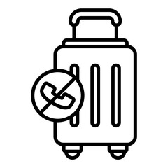 Contactless Travel Line Icon