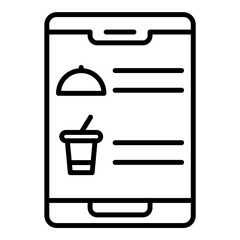 Digital Inflight Menu Line Icon