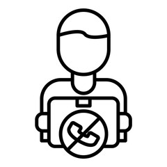 Contactless Delivery Line Icon