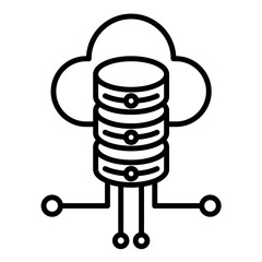 Cloud Storage Line Icon