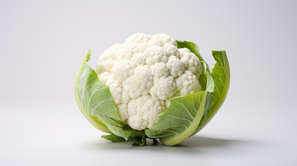 Cauliflower isolated on a white background.