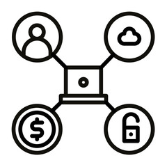 Gig Economy Line Icon