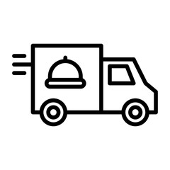 Food Delivery Line Icon